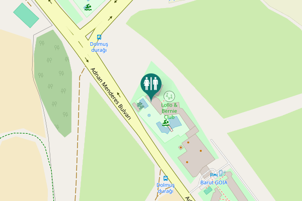 Map showing location of Adnan Menderes Bulvarı Toilet