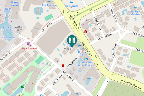 Map showing location of Özal Caddesi 46 Toilet