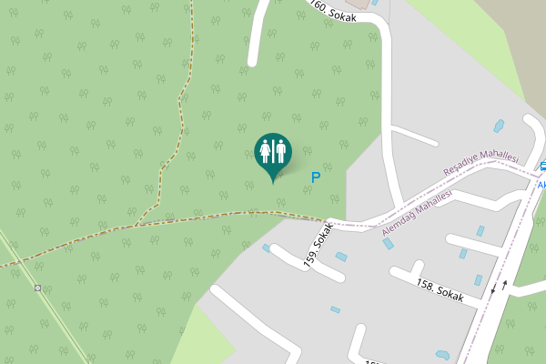 Map showing location of 159. Sokak Toilet