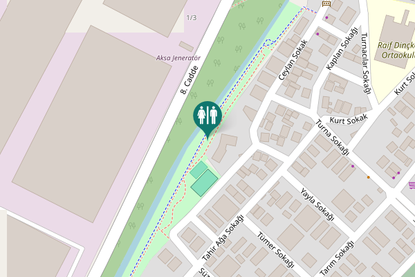 Map showing location of Çerkezköy Toilet