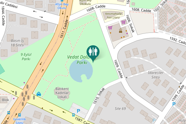 Map showing location of 1609. Cadde Toilet