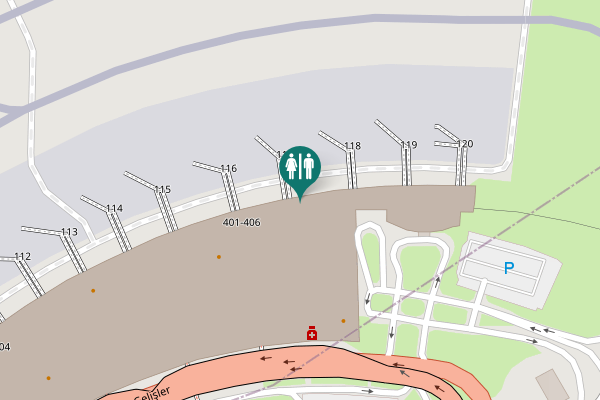 Map showing location of Departures Toilet