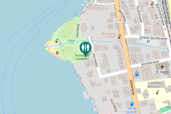 Map showing location of Küsnacht ZH Toilet