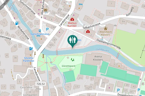 Map showing location of Diethelmpromenade Toilet