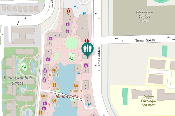 Map showing location of Küçükçekmece Toilet