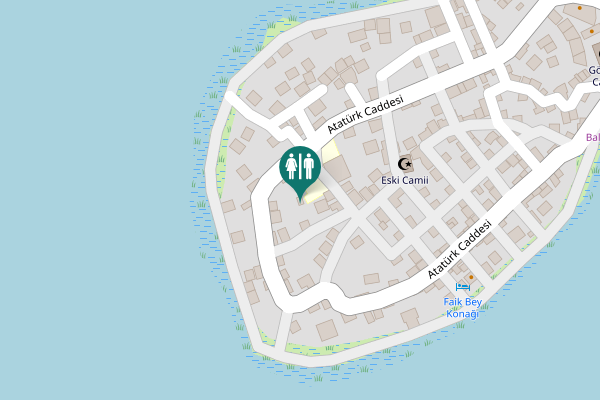 Map showing location of Nilüfer Toilet