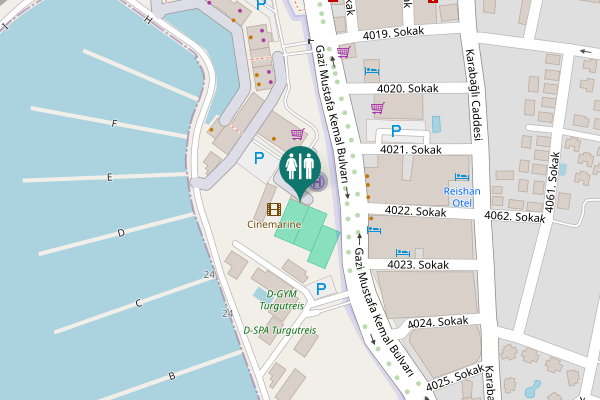 Map showing location of Gazi Mustafa Kemal Bulvarı 24 Toilet