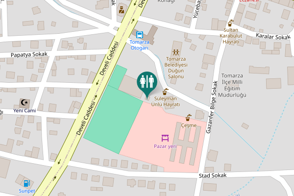 Map showing location of WC