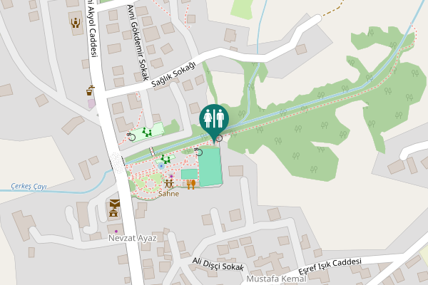 Map showing location of Nihat Sözen Parkı İç Yolları Toilet