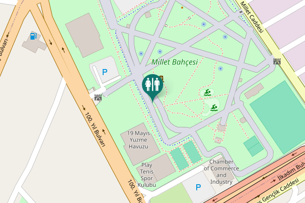 Map showing location of Canik Toilet