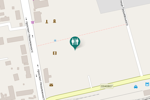 Map showing location of Центральна вулиця Toilet