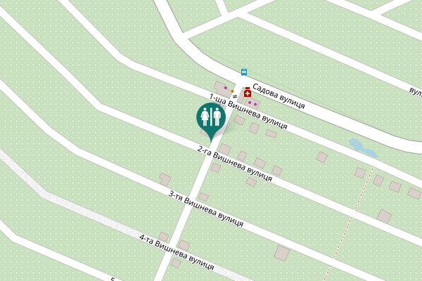 Map showing location of Tsentralna Street Toilet