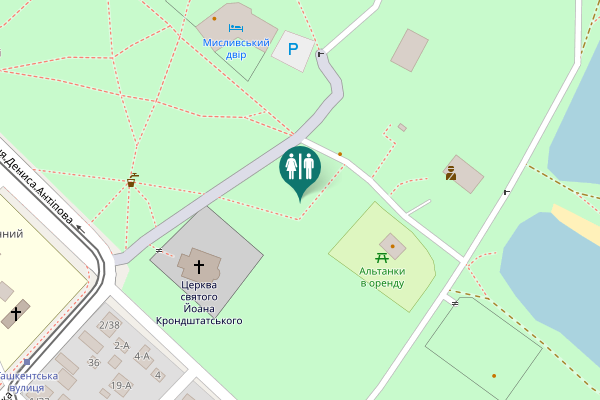 Map showing location of Kyiv Toilet