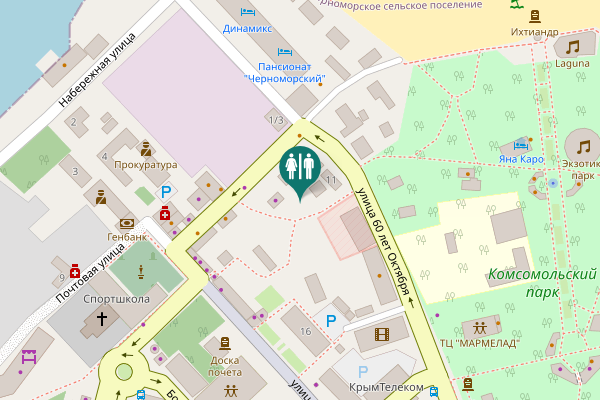 Map showing location of улица 60 лет Октября 11 Toilet