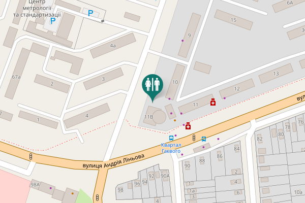 Map showing location of 11В Toilet