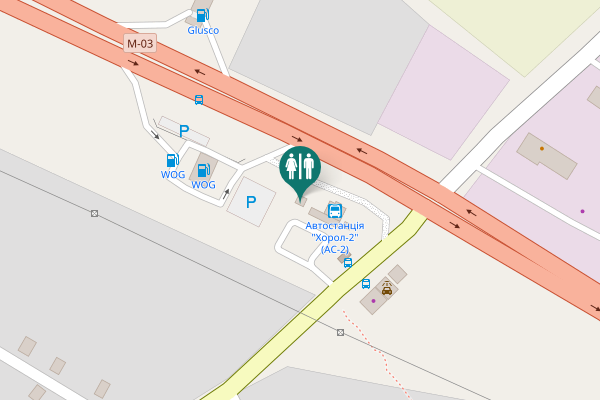 Map showing location of Глибоко-Долинська вулиця 27 Toilet