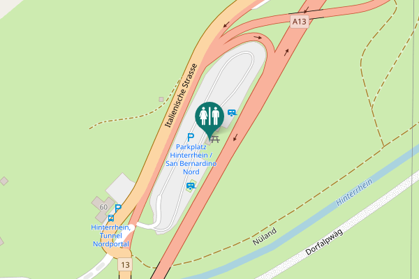 Map showing location of Italienische Strasse 55 Toilet