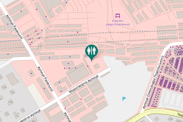 Map showing location of Миротворча вулиця Toilet