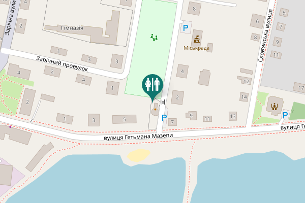 Map showing location of Бульварна вулиця 2 Toilet