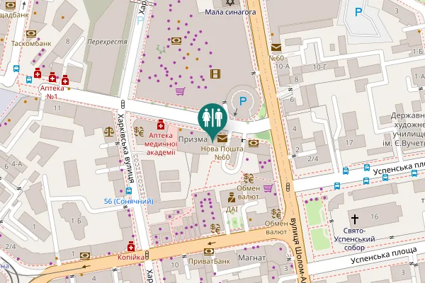 Map showing location of вулиця Королеви Єлизавети ІІ 5 Toilet