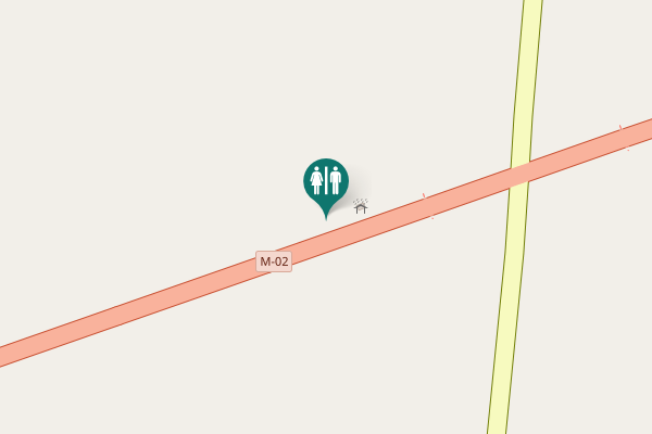 Map showing location of М-02 Toilet