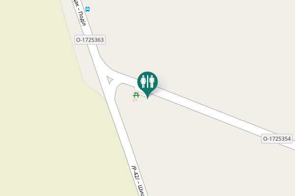 Map showing location of О-1725354 Toilet