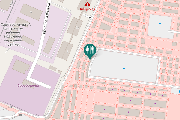 Map showing location of вулиця Раєвської 19 Toilet
