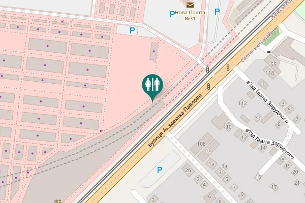 Map showing location of вулиця Раєвської 19 Toilet