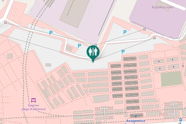 Map showing location of вулиця Раєвської 19 Toilet