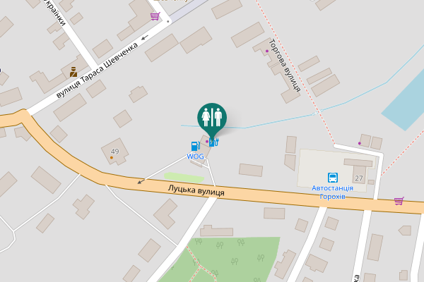 Map showing location of Lutska Street 47 Toilet