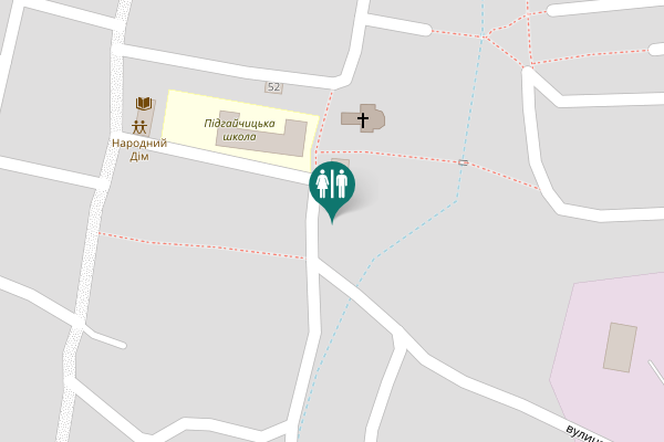 Map showing location of вулиця Тараса Шевченка Toilet