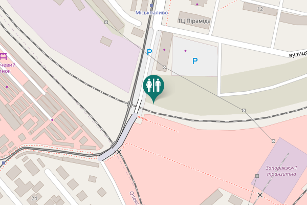 Map showing location of проспект Моторобудівників Toilet