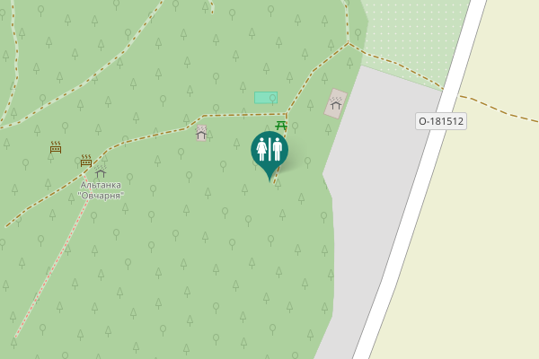 Map showing location of О-181512 Toilet