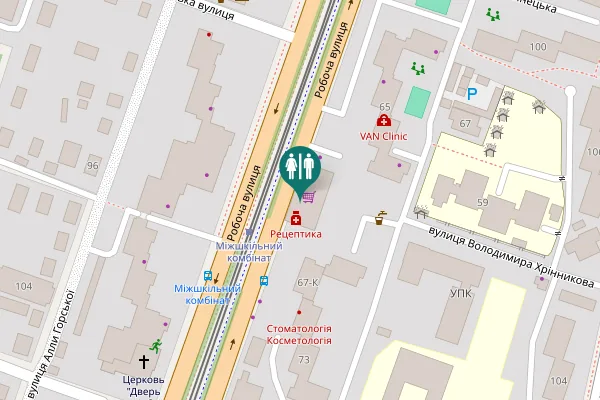 Map showing location of Robocha Street 67 Toilet