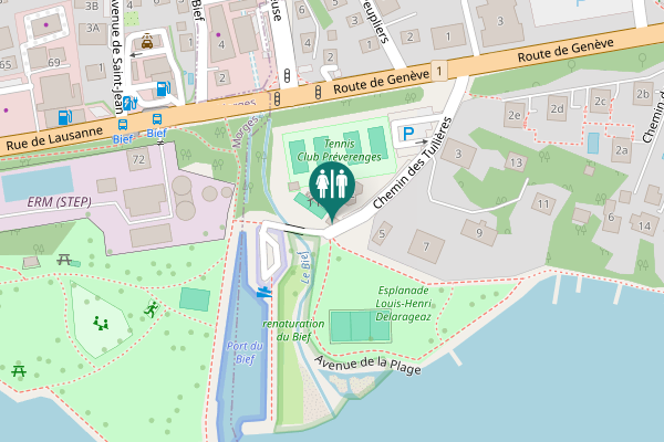 Map showing location of Chemin des Tuilières 2 Toilet
