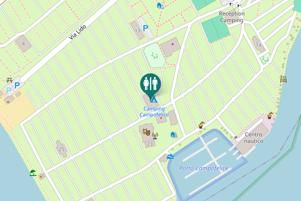 Map showing location of Via Brere 15 Toilet