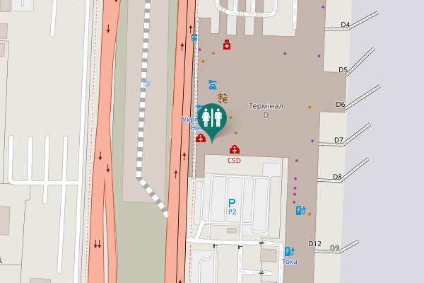 Map showing location of М-03 Toilet