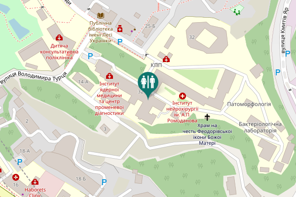Map showing location of Platona Maiborody Street 32 Toilet