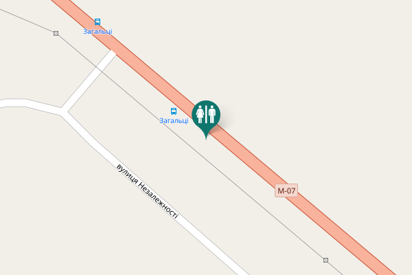 Map showing location of М-07 Toilet