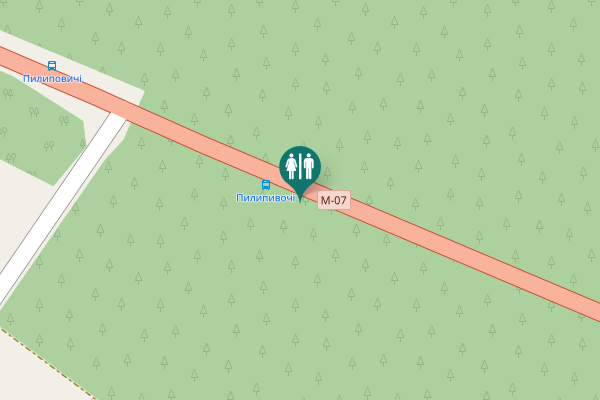 Map showing location of М-07 Toilet