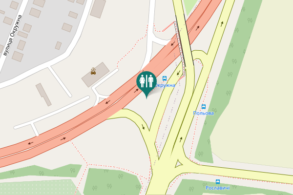 Map showing location of М-05 Toilet
