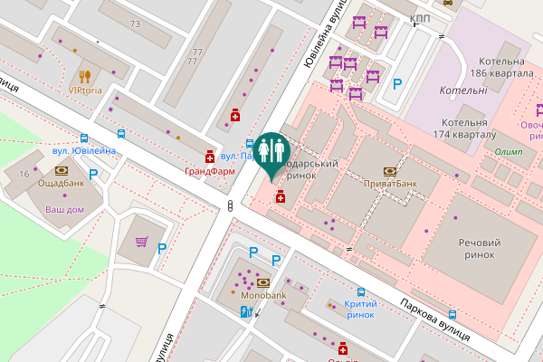 Map showing location of Yuvileina Street 56 Toilet