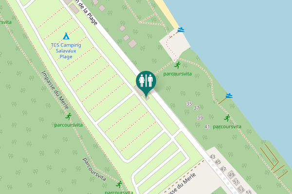Map showing location of Chemin de la Plage 10 Toilet
