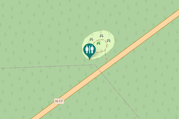 Map showing location of Н-17 Toilet