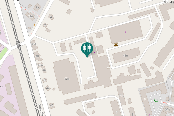Map showing location of Hetmana Sahaidachnoho Street 42а Toilet