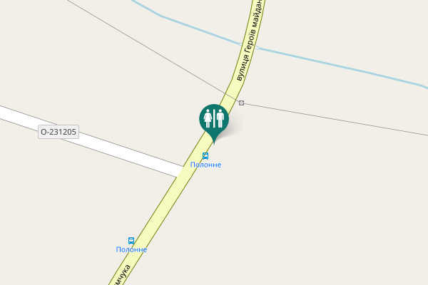 Map showing location of вулиця Героїв майдану Toilet