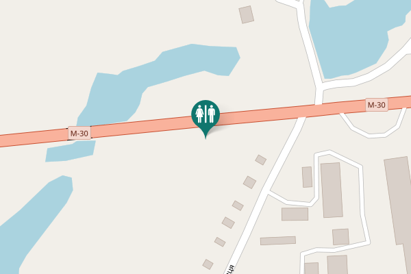 Map showing location of М-30 Toilet