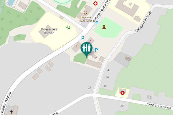 Map showing location of вулиця Героїв України 79 Toilet