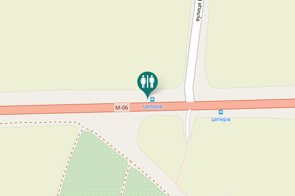 Map showing location of М-06 Toilet