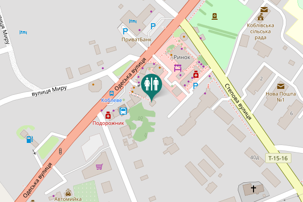 Map showing location of Одеська вулиця 2/3 Toilet